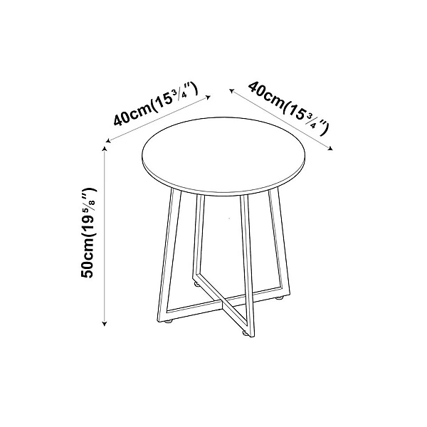 Round MDF Coffee Side End Table ZR 205 - Image 5